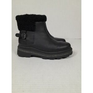 Clarks Artisan Hencroft Madi WP Black Warmlined Leather Waterproof Women 7.5